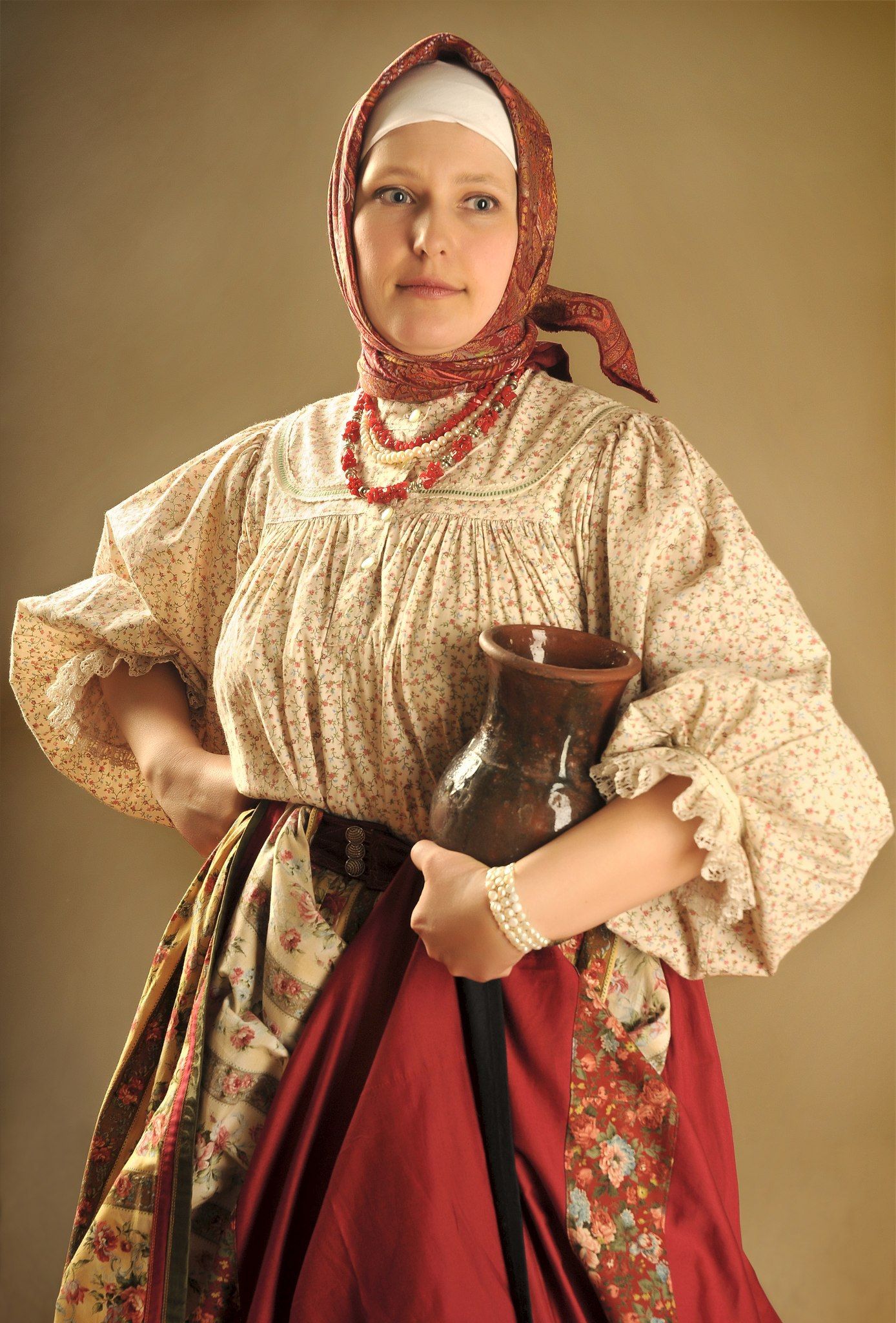 Girls in Slavic costumes in Ningbo